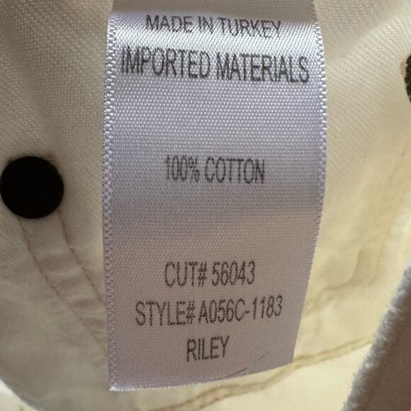 Agolde Jeans Riley Straight Cropped Jeans Distressed Button Fly White Size 27 - Picture 11 of 12